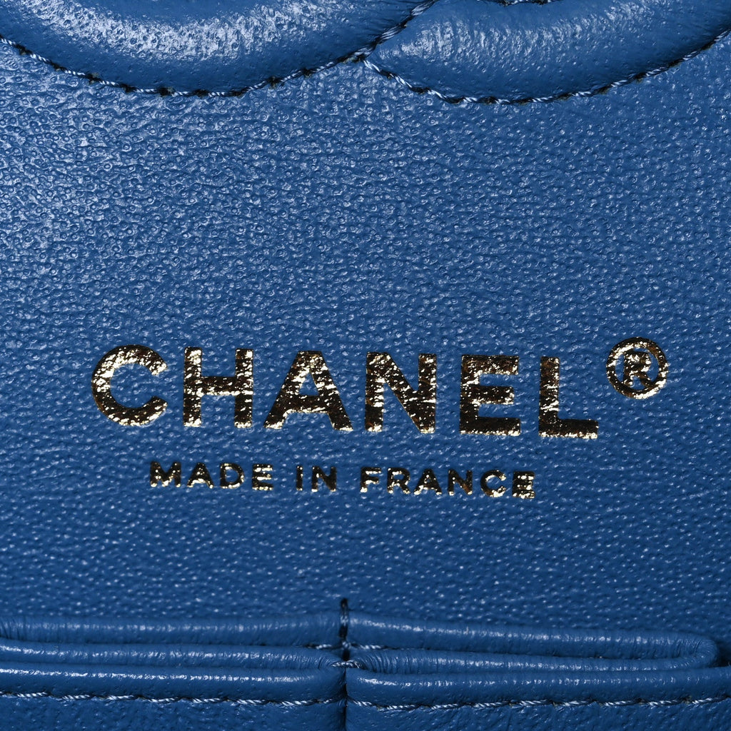 Chanel Caviar Quilted Medium Double Flap Blue