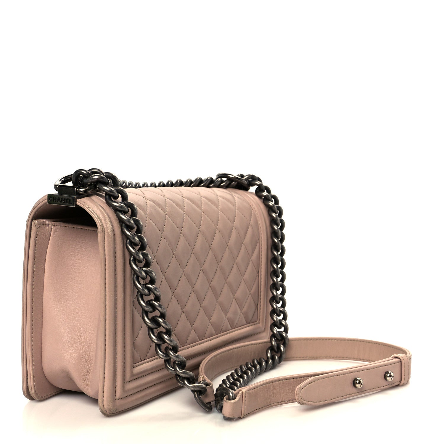 Chanel Lambskin Quilted Medium Boy Flap Light Pink