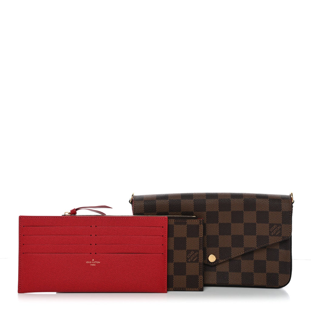 Louis Vuitton Damier Ebene Pochette Felicie Chain Wallet