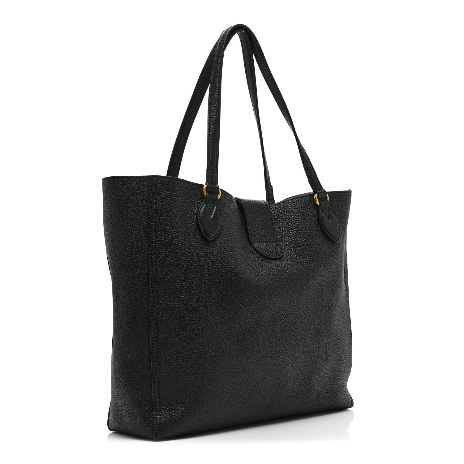 Gucci Grained Calfskin Small Dahlia Tote Black