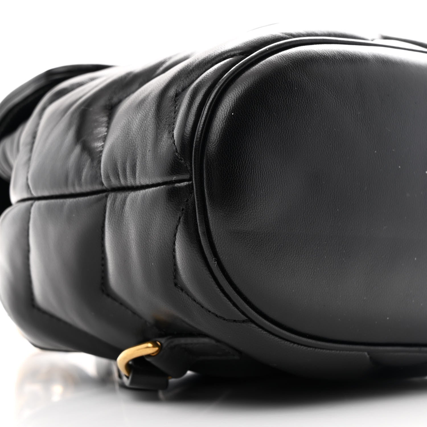 Gucci Nappa Chevron Matelasse GG Marmont Backpack Black
