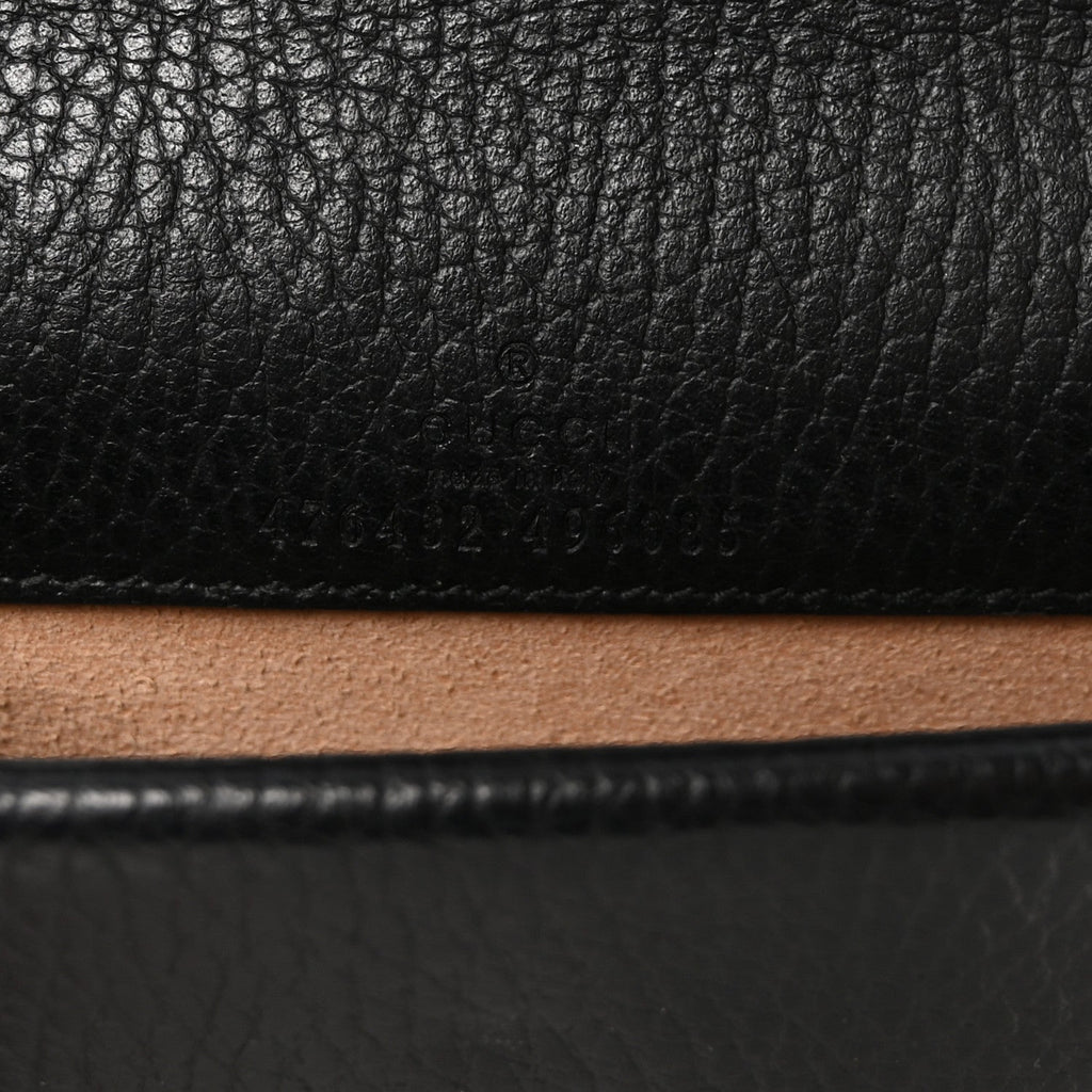 Gucci Calfskin Super Mini Dionysus Shoulder Bag Black