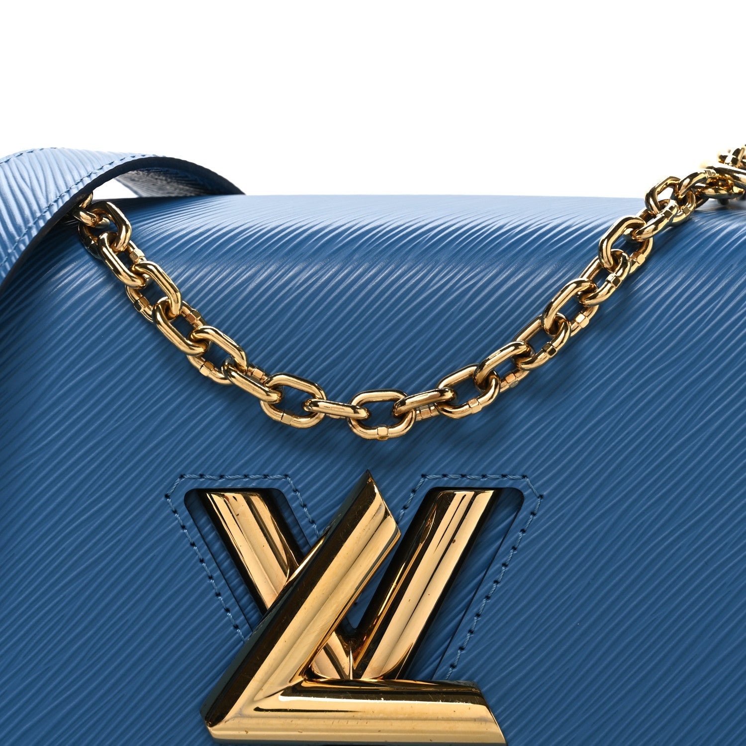 Louis Vuitton Epi Twist Shoulder Bag MM Blue Jean