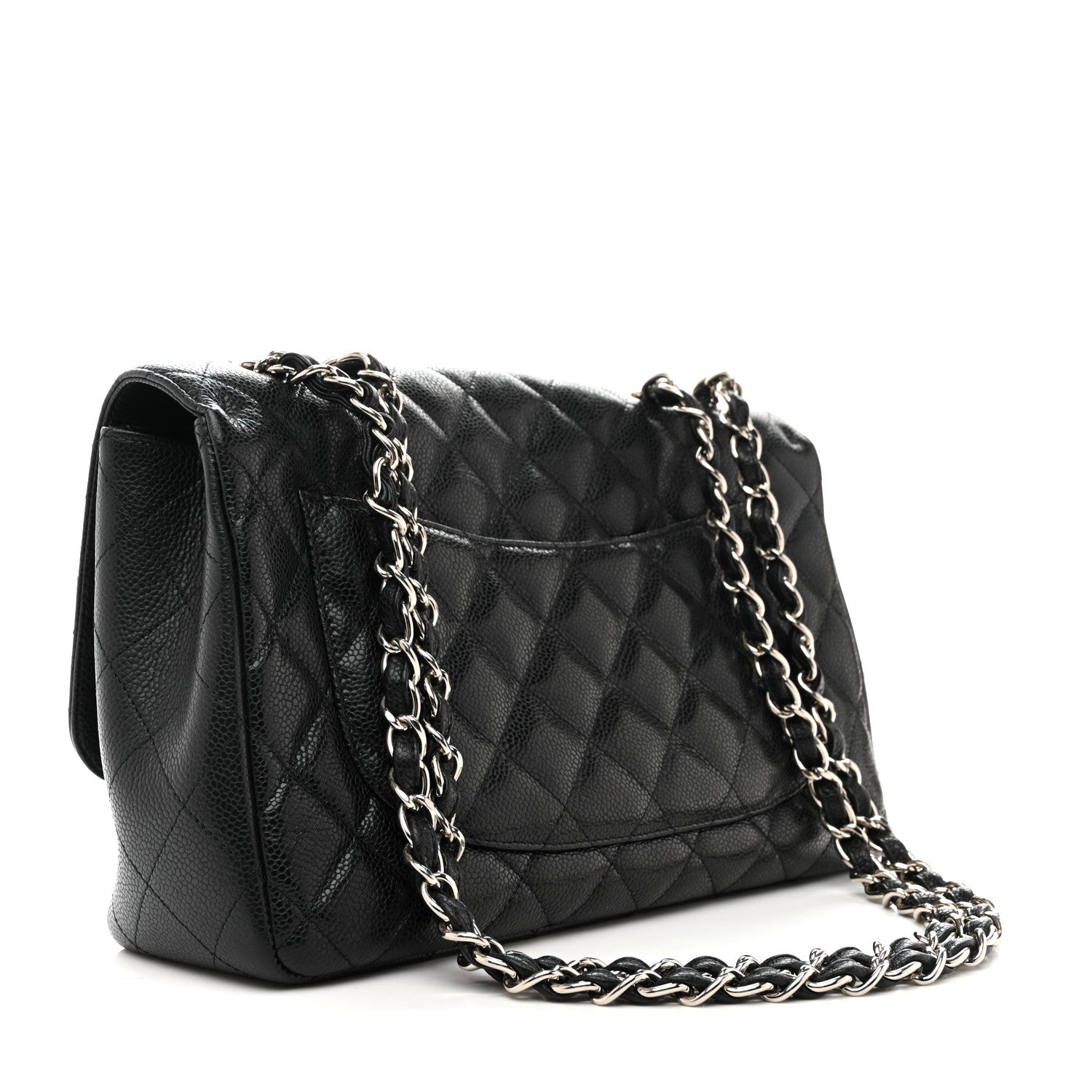 Chanel Caviar Quilted Jumbo Single Flap Black