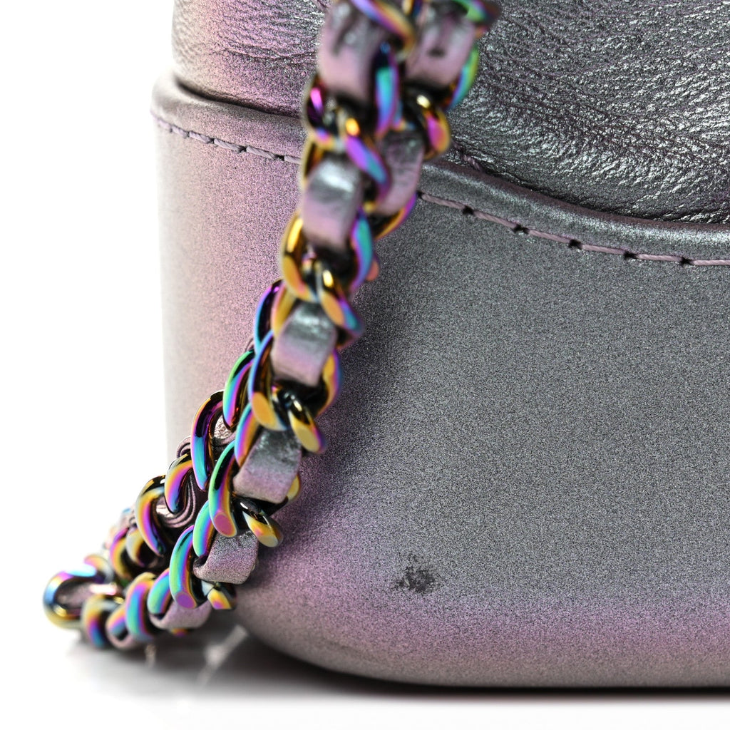 Chanel Iridescent Lambskin Calfskin Quilted Small Gabrielle Hobo Light Purple