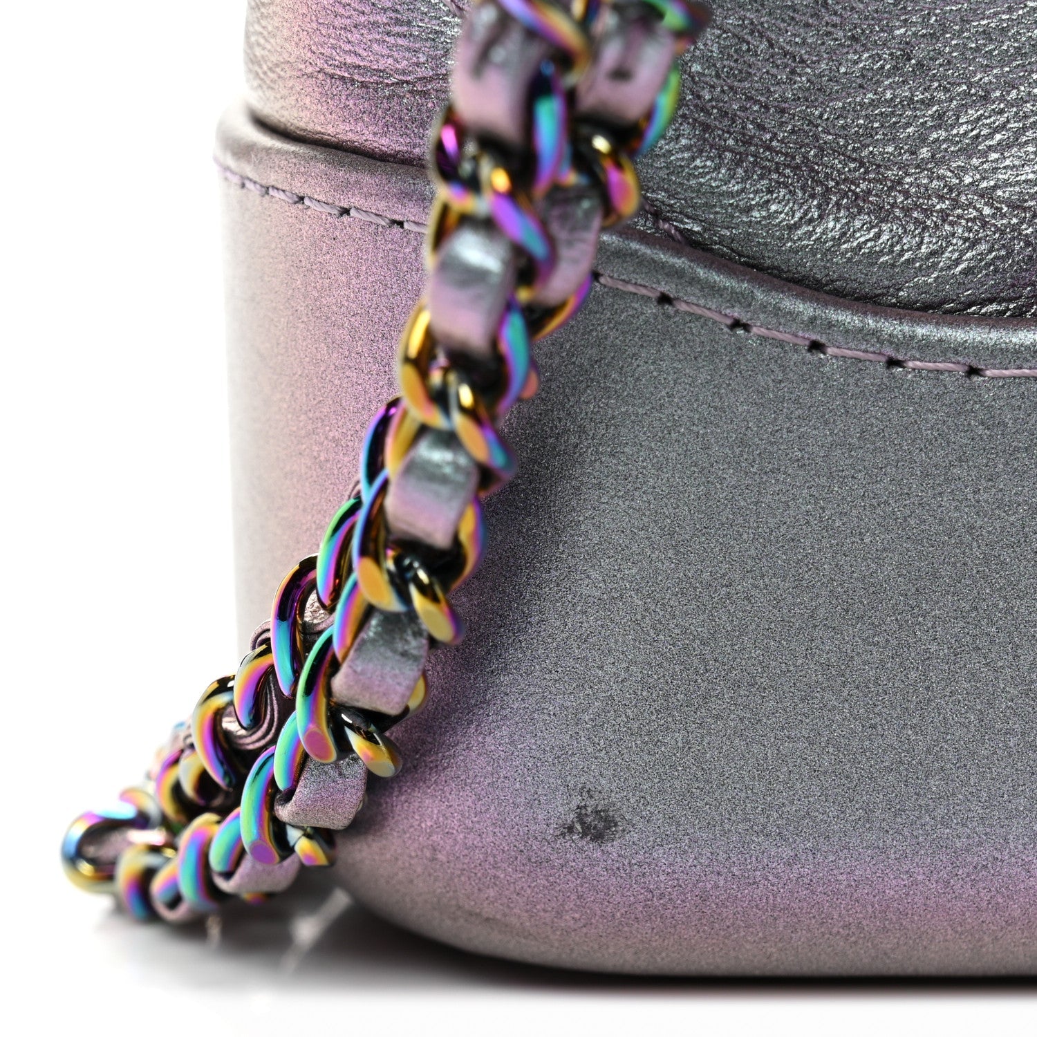 Chanel Iridescent Lambskin Calfskin Quilted Small Gabrielle Hobo Light Purple