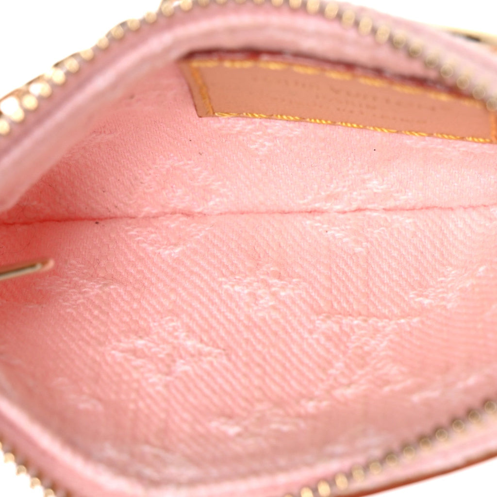 Louis Vuitton Monogram Denim Key Pouch Washed Pink