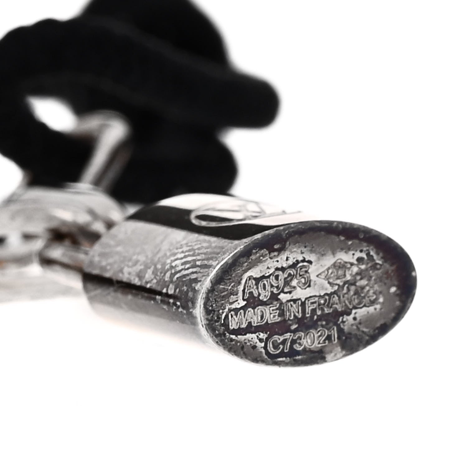 Louis Vuitton X Virgil Abloh Sterling Silver Lockit Bracelet Black
