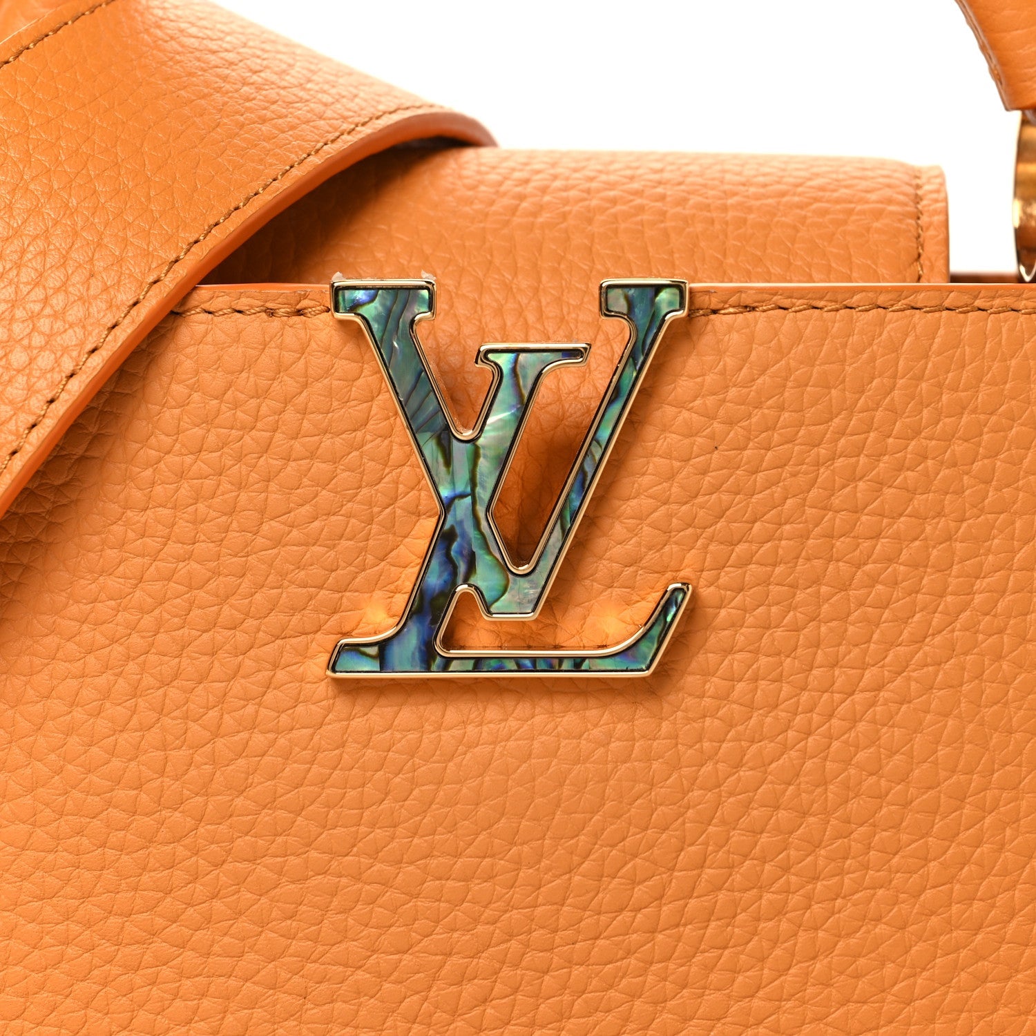 Louis Vuitton Taurillon Mini Capucines Safran Imperial