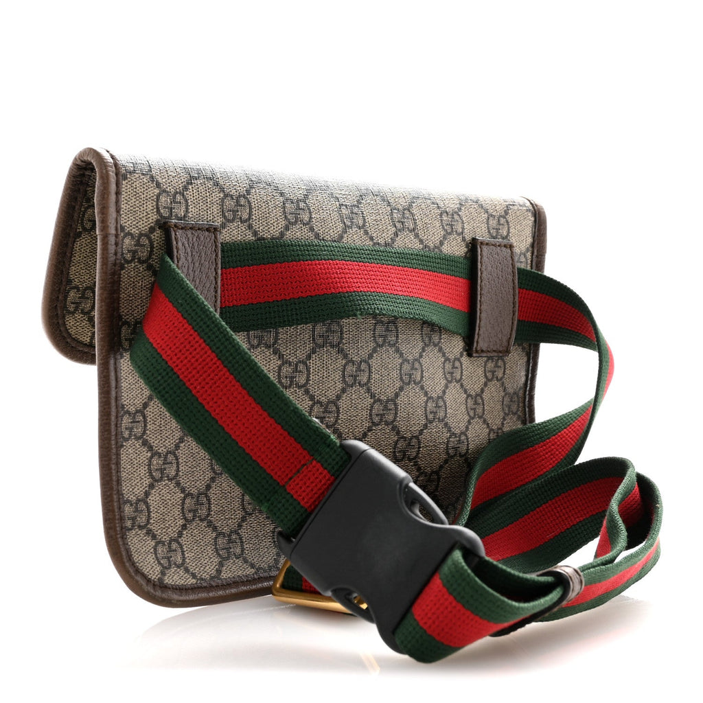 Gucci GG Supreme Monogram Neo Vintage Web Belt Bag Brown
