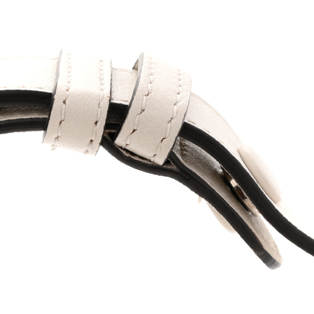 Gucci Sakai Be Green Calfskin Diagonal Stitched Mini Blondie Barrel Shoulder Bag Mystic White