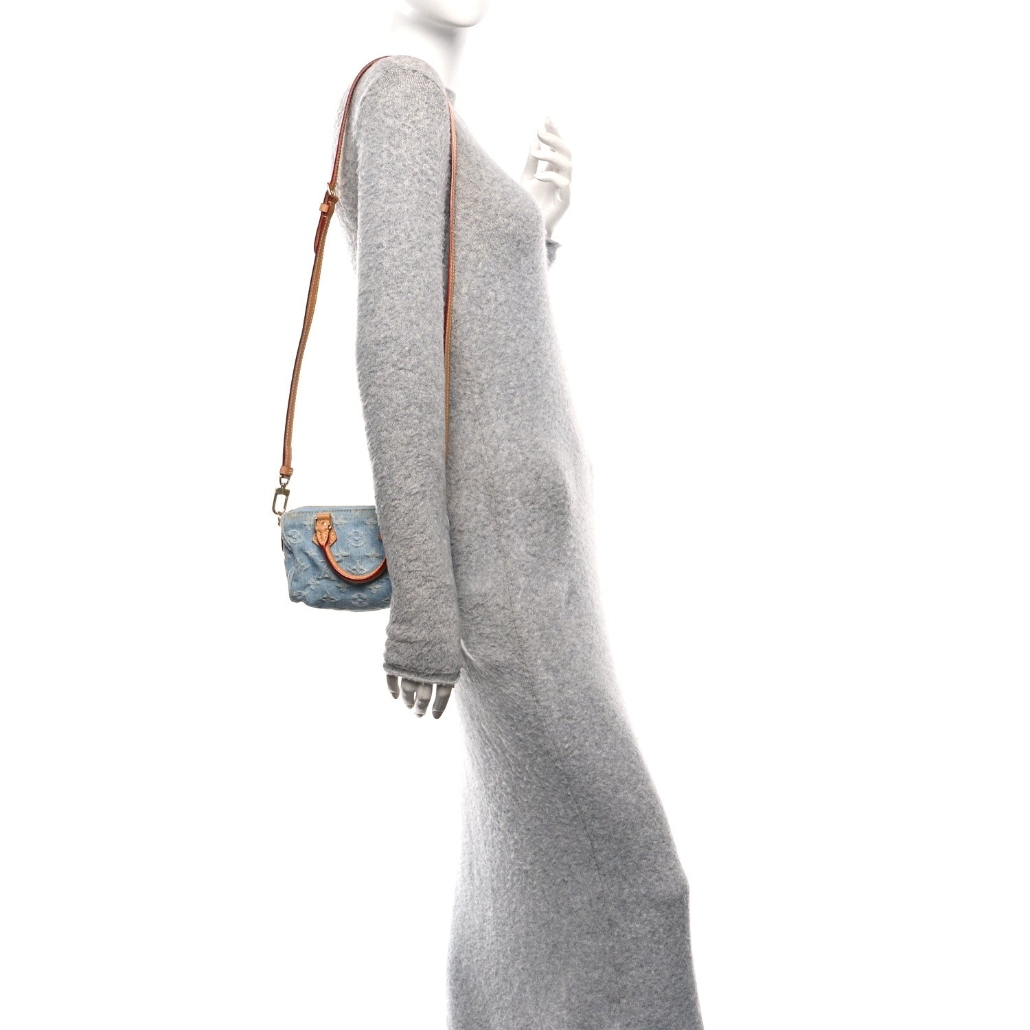 Louis Vuitton Monogram Denim Nano Speedy Sky Blue