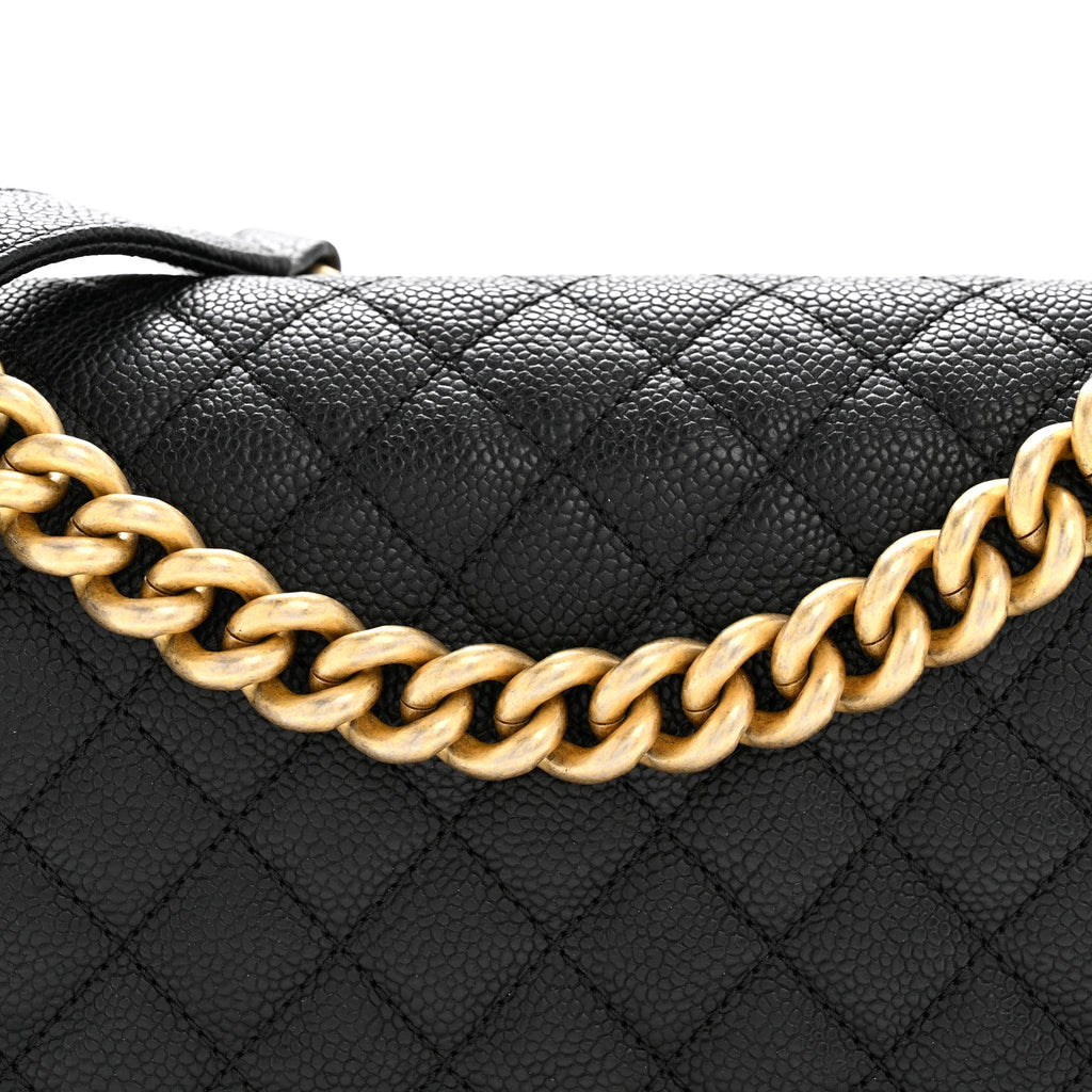 Chanel Caviar Quilted Medium Boy Flap Black