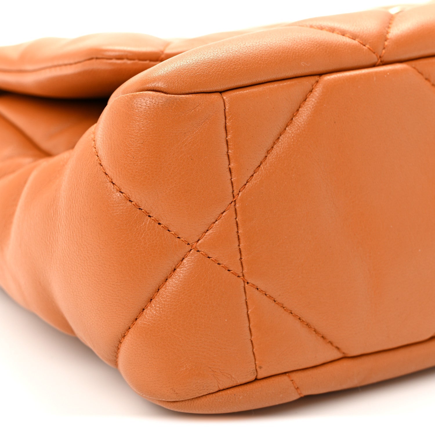 Chanel Lambskin Quilted Medium Chanel 19 Flap Light Brown