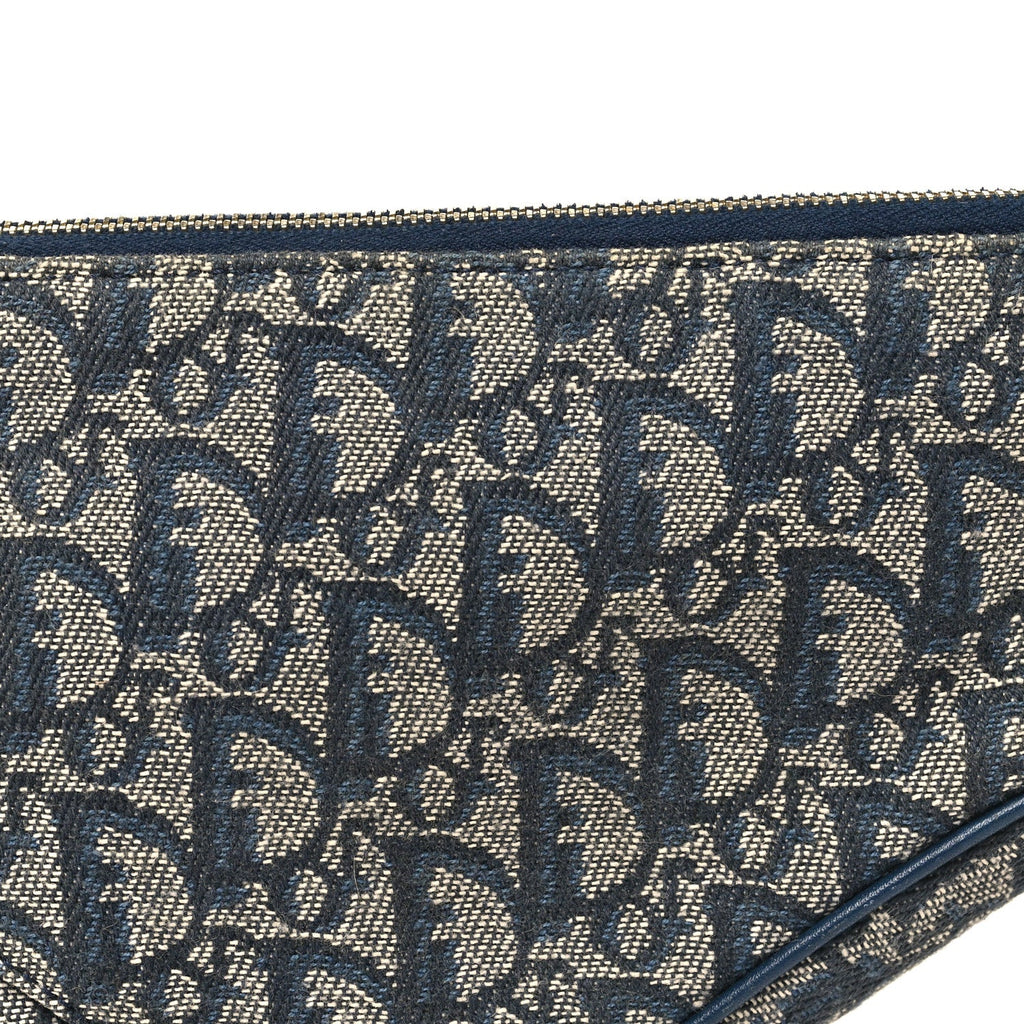 Christian Dior Monogram Mini Saddle Pochette Navy