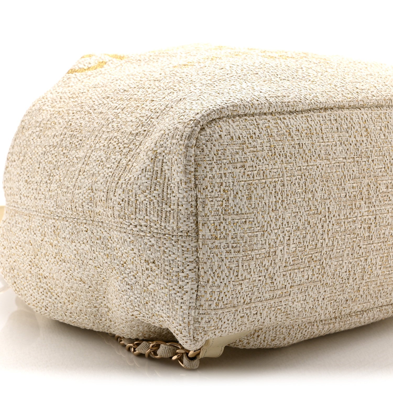 Chanel Canvas Large Deauville Backpack Light Beige