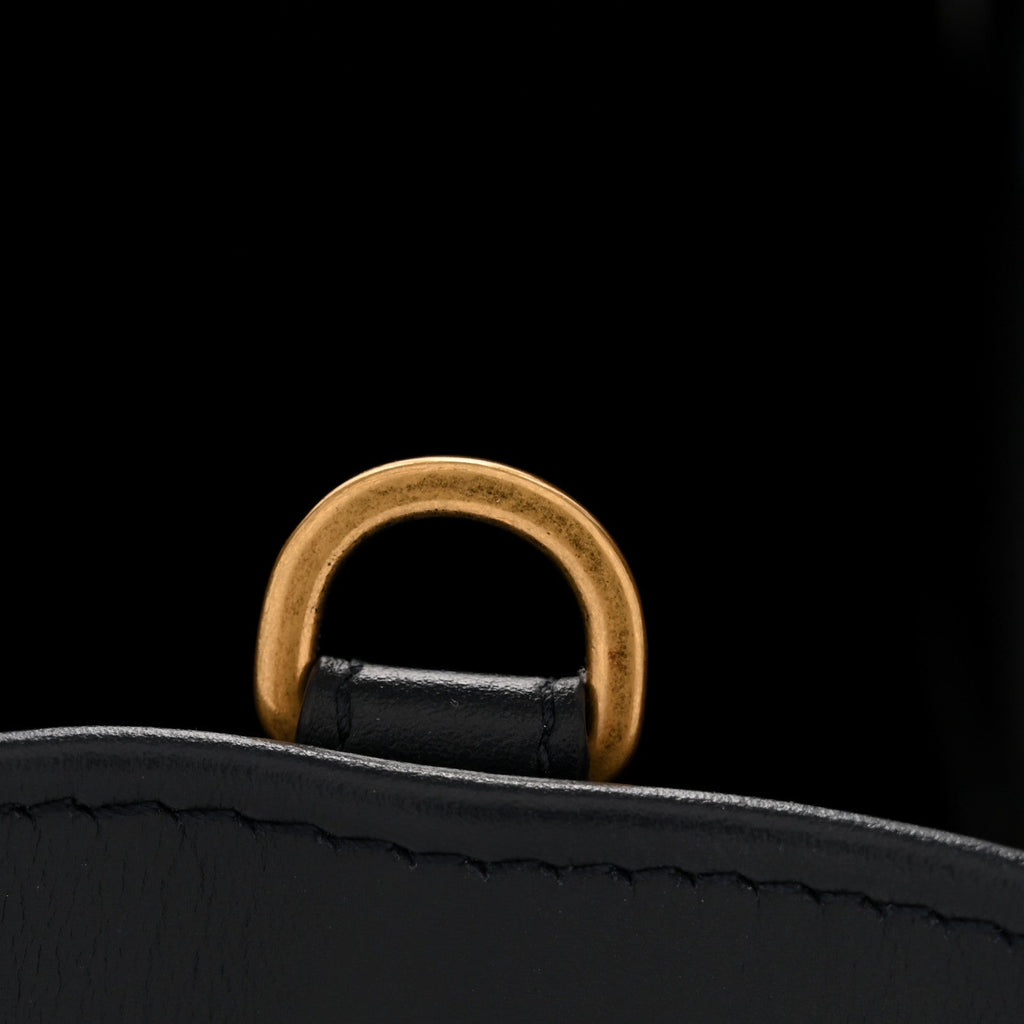 Christian Dior Oblique Calfskin Small Book Tote With Strap Blue Multicolor