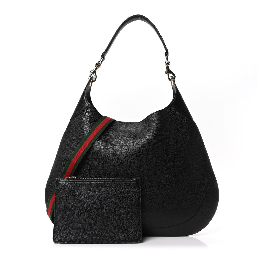 Gucci Soft Grained Calfskin Maxi B Hobo Black