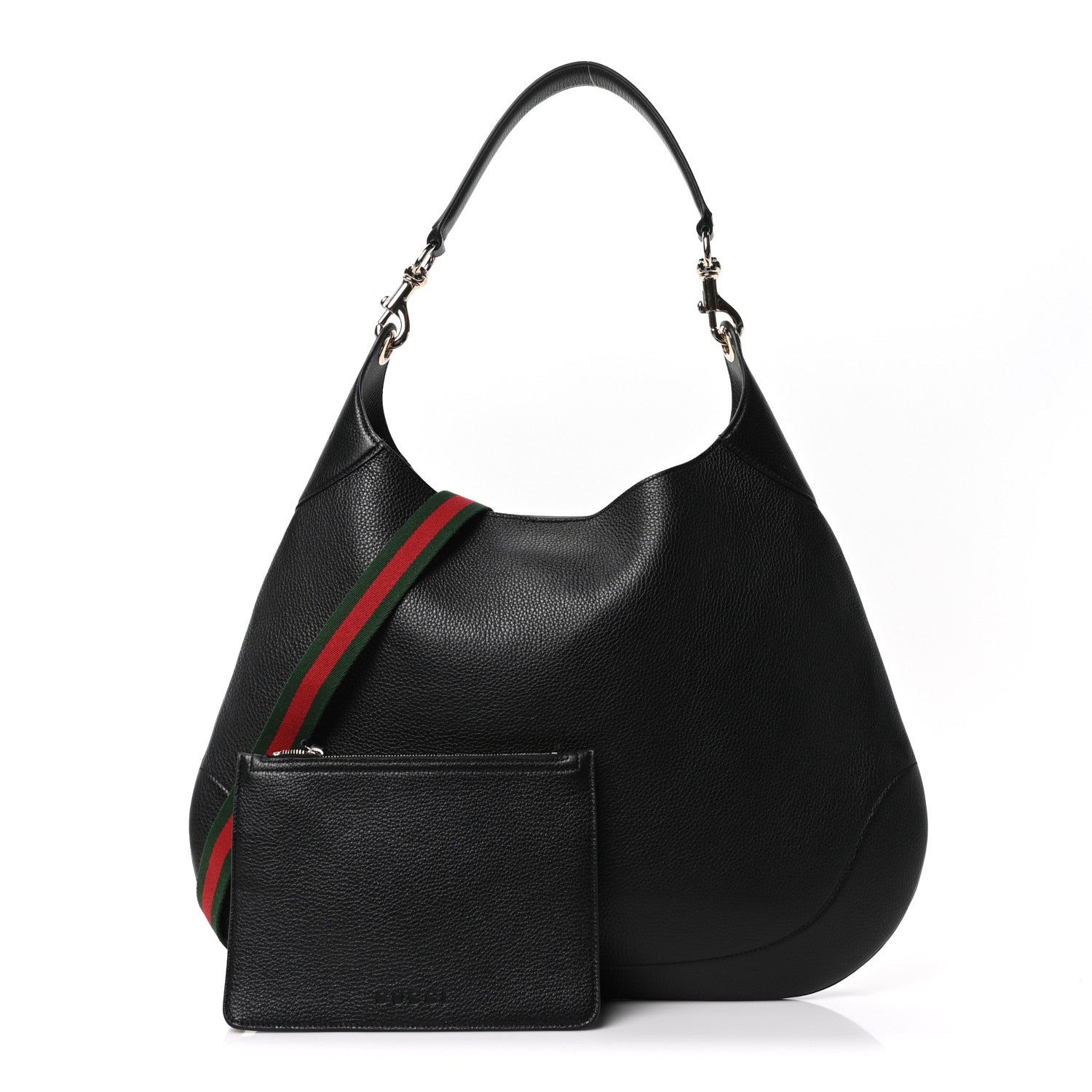 Gucci Soft Grained Calfskin Maxi B Hobo Black