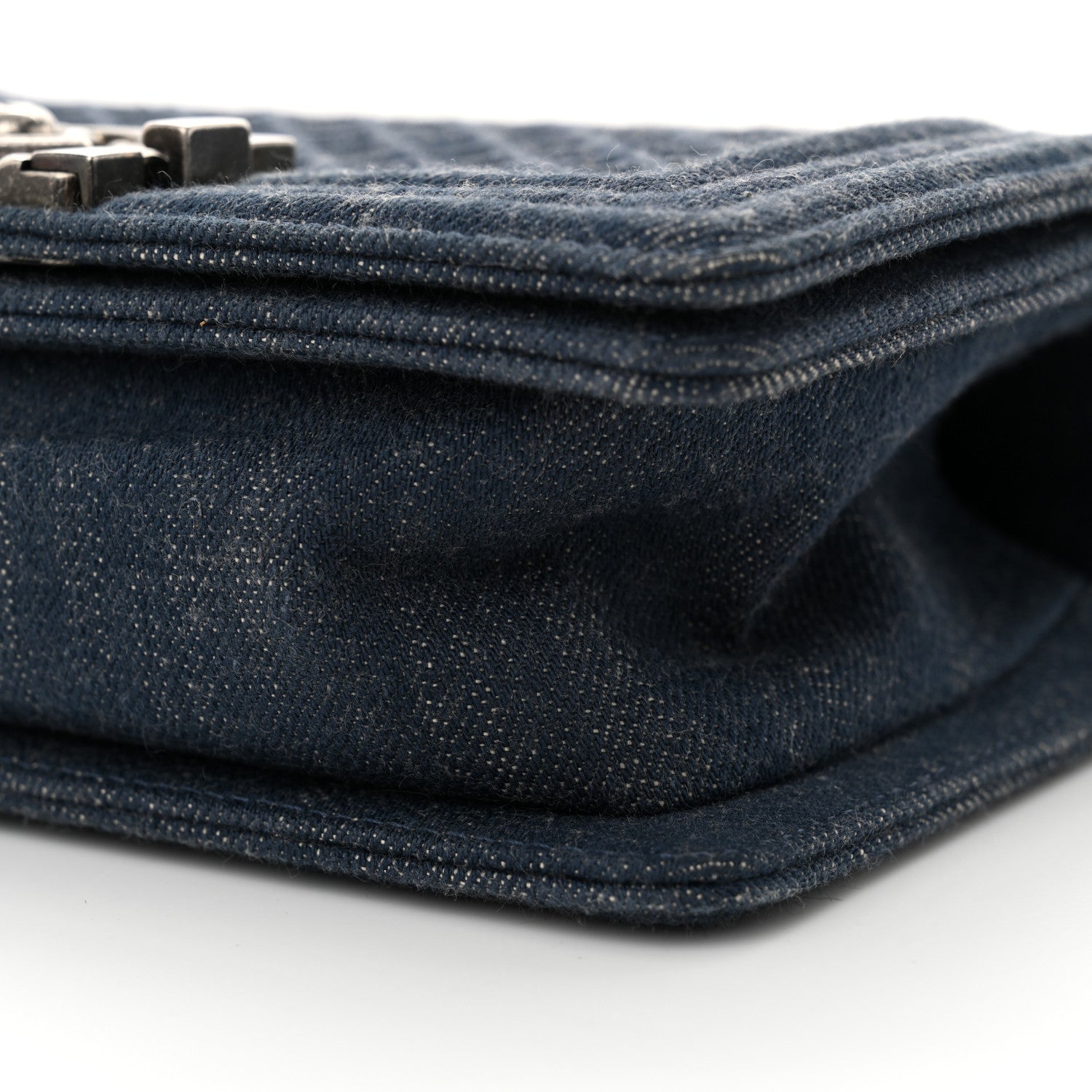 Chanel Denim Embossed Small Boy Flap Blue