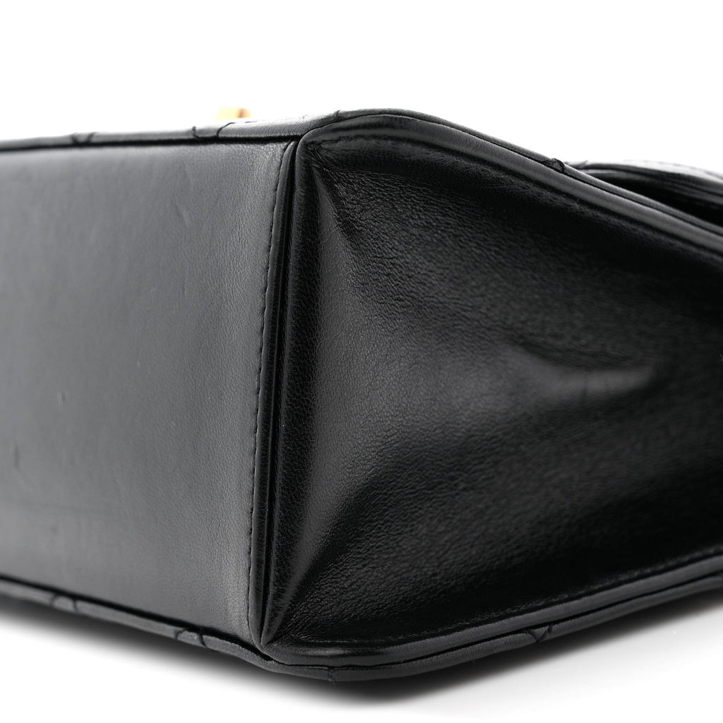 Chanel Lambskin Quilted CC Logo Mini Flap Black