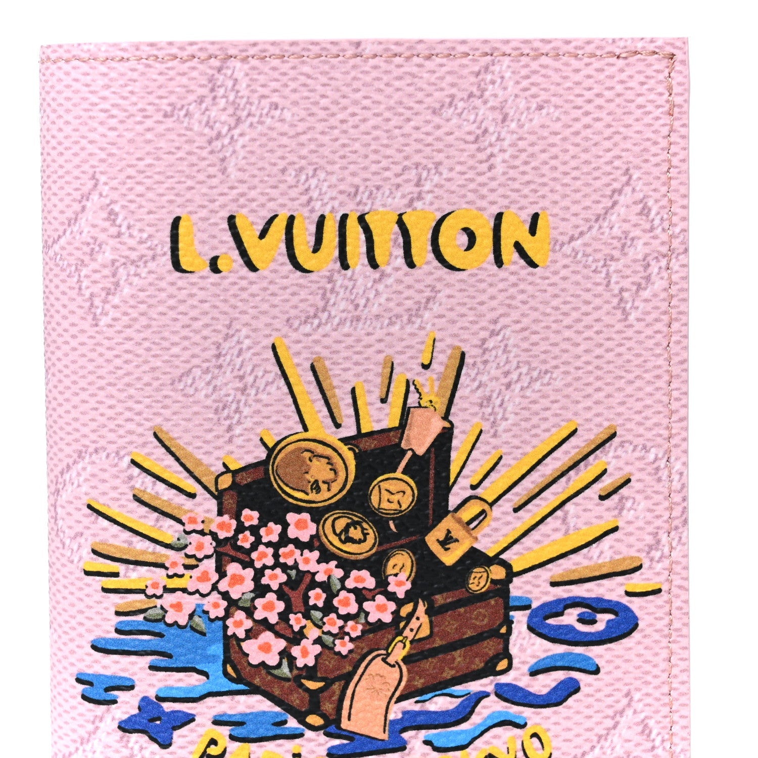 Louis Vuitton Monogram Paris Tokyo Pocket Organizer NM Pink