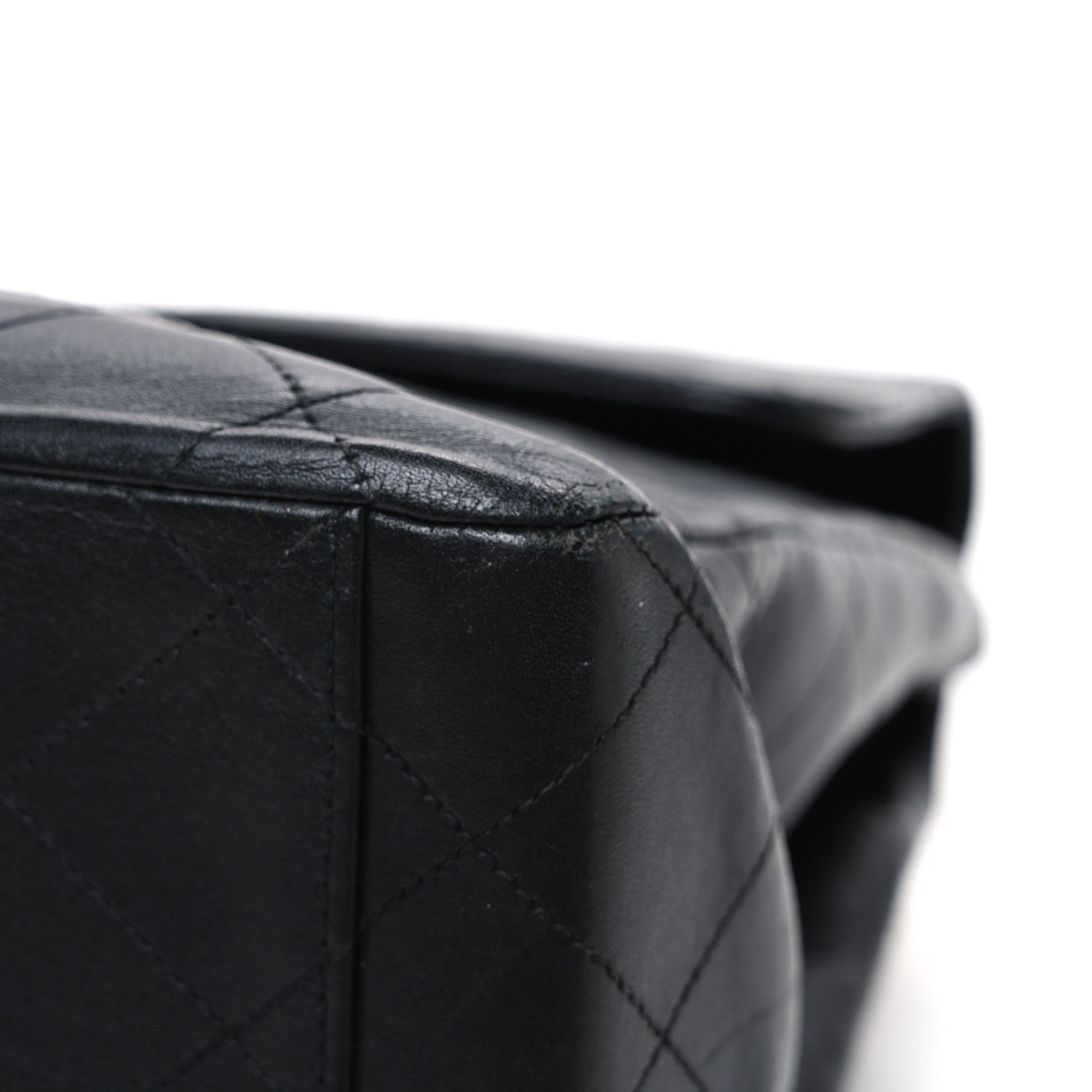 Chanel Lambskin Quilted XL Jumbo Single Flap Black