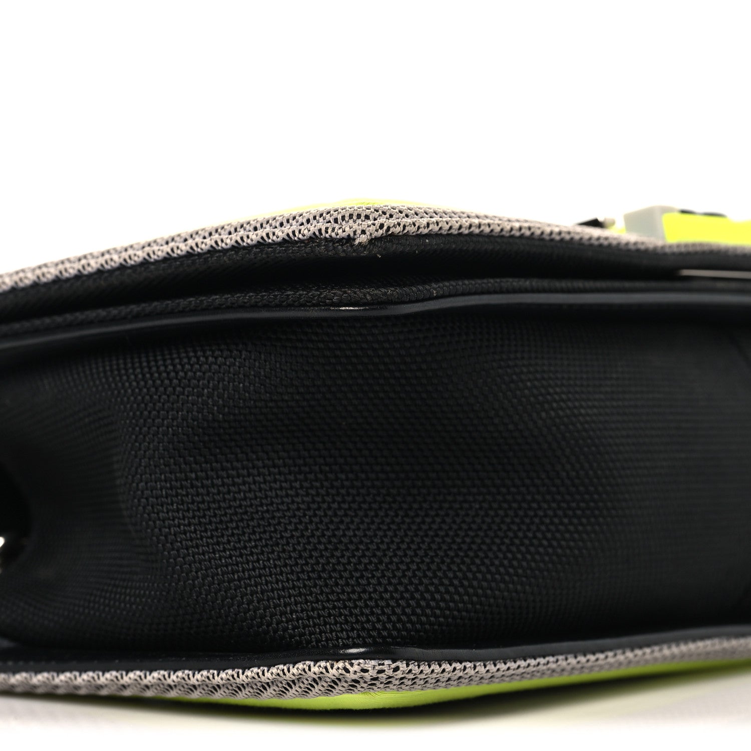 Chanel Canvas Quilted Medium Fluo Boy Flap Black Grey Yellow