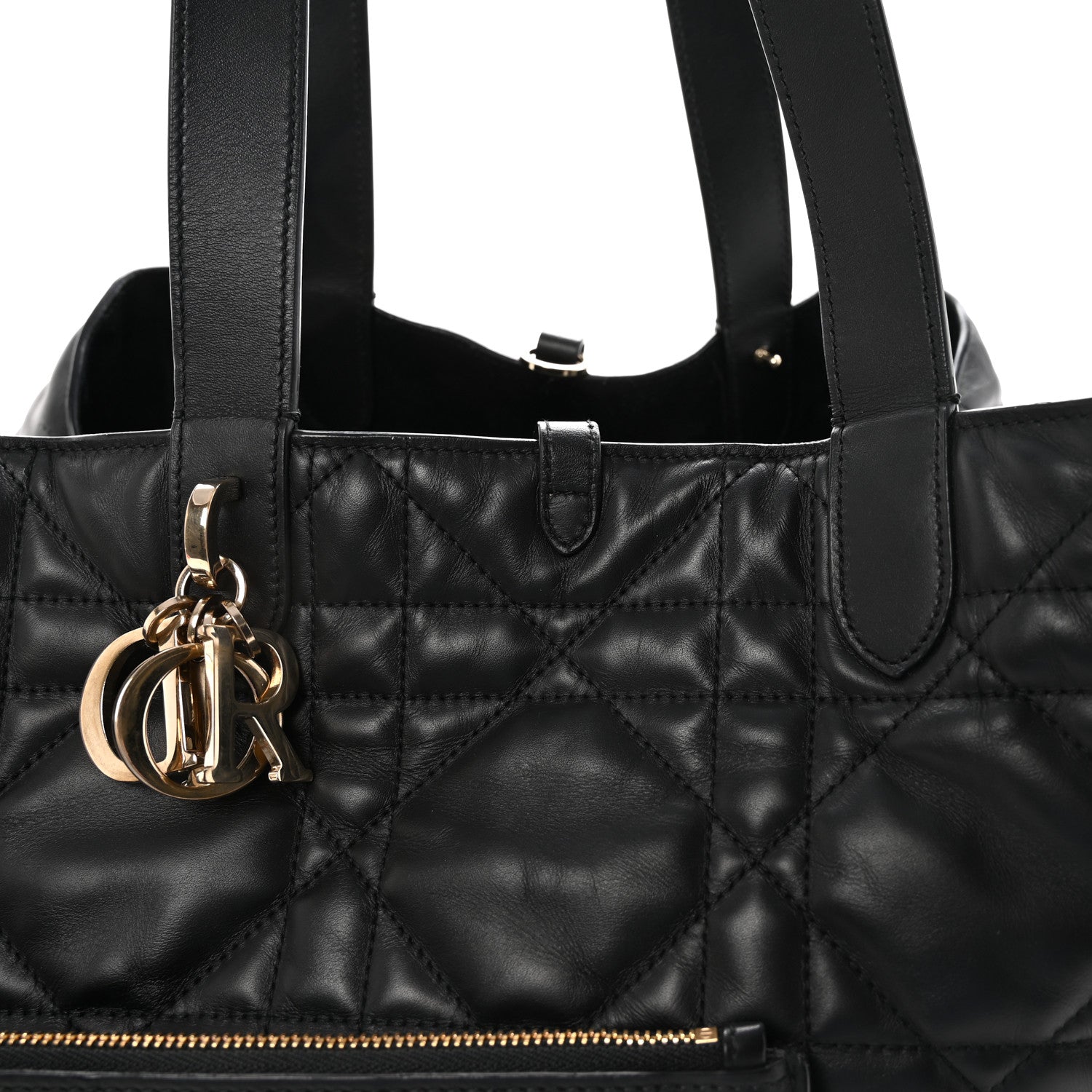 Christian Dior Calfskin Macrocannage Large Toujours Black