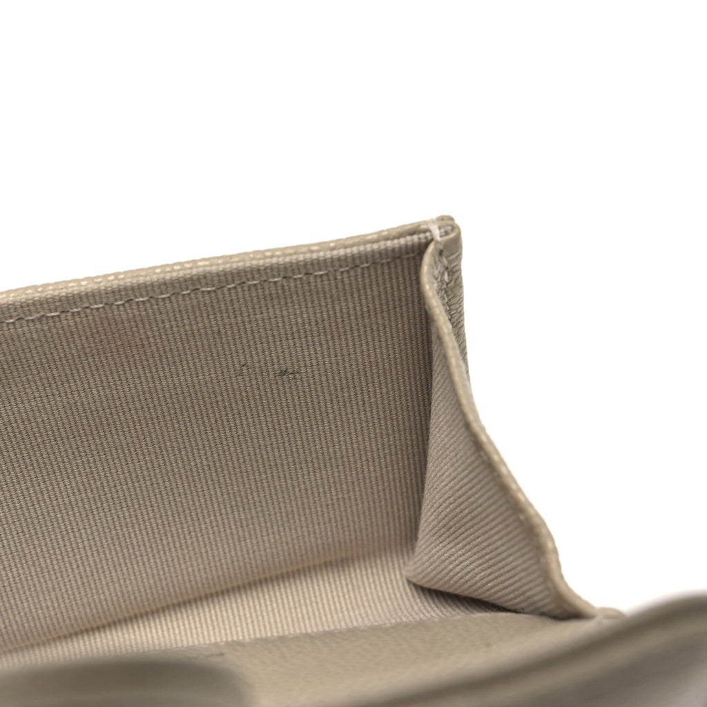 Caviar Quilted Flap Card Holder Wallet Beige