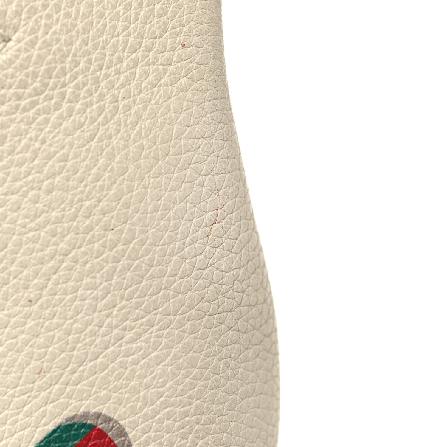 Gucci Grained Calfskin Small Logo Belt Bag White