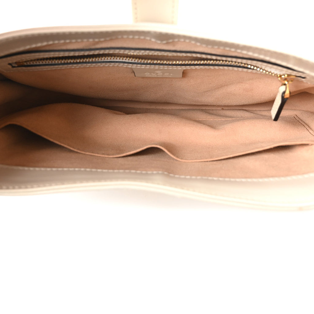 Gucci Boarded Dyana Lux Calfskin Small Jackie 1961 Hobo Mystic White