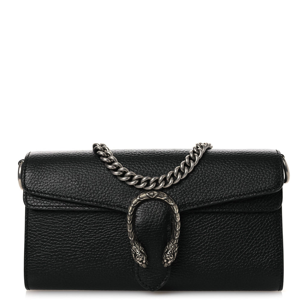 Gucci Dollar Calfskin Web Small Dionysus Crossbody Bag Black