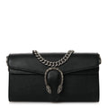 Gucci Dollar Calfskin Web Small Dionysus Crossbody Bag Black