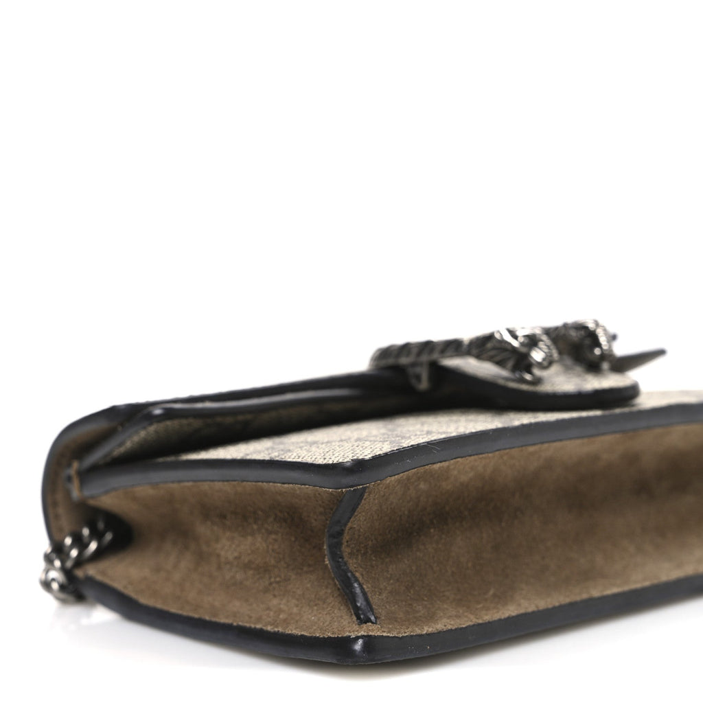 Gucci GG Supreme Monogram Super Mini Dionysus Shoulder Bag Taupe