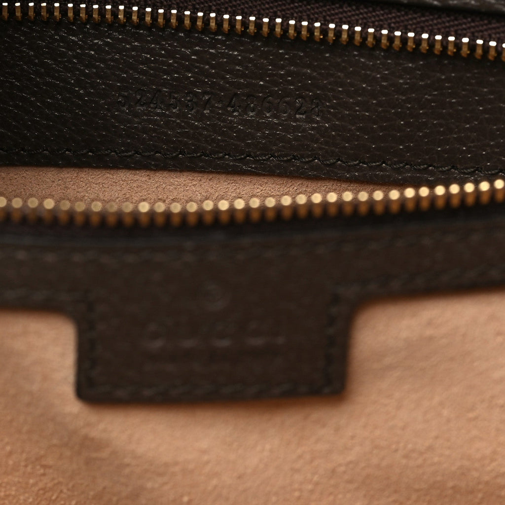 Gucci GG Supreme Monogram Web Medium Ophidia Tote Bag Brown