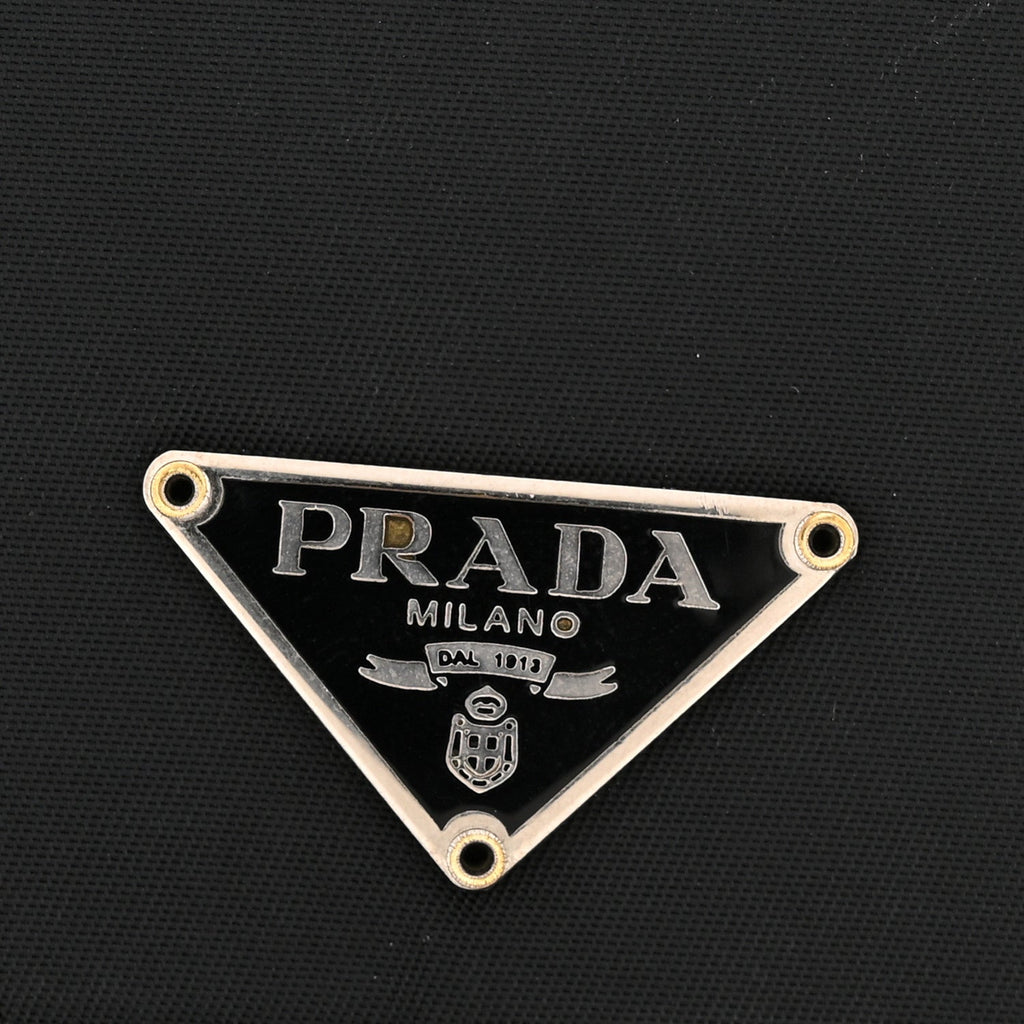 Prada Tessuto Nylon Tri-Fold Compact Wallet  Black
