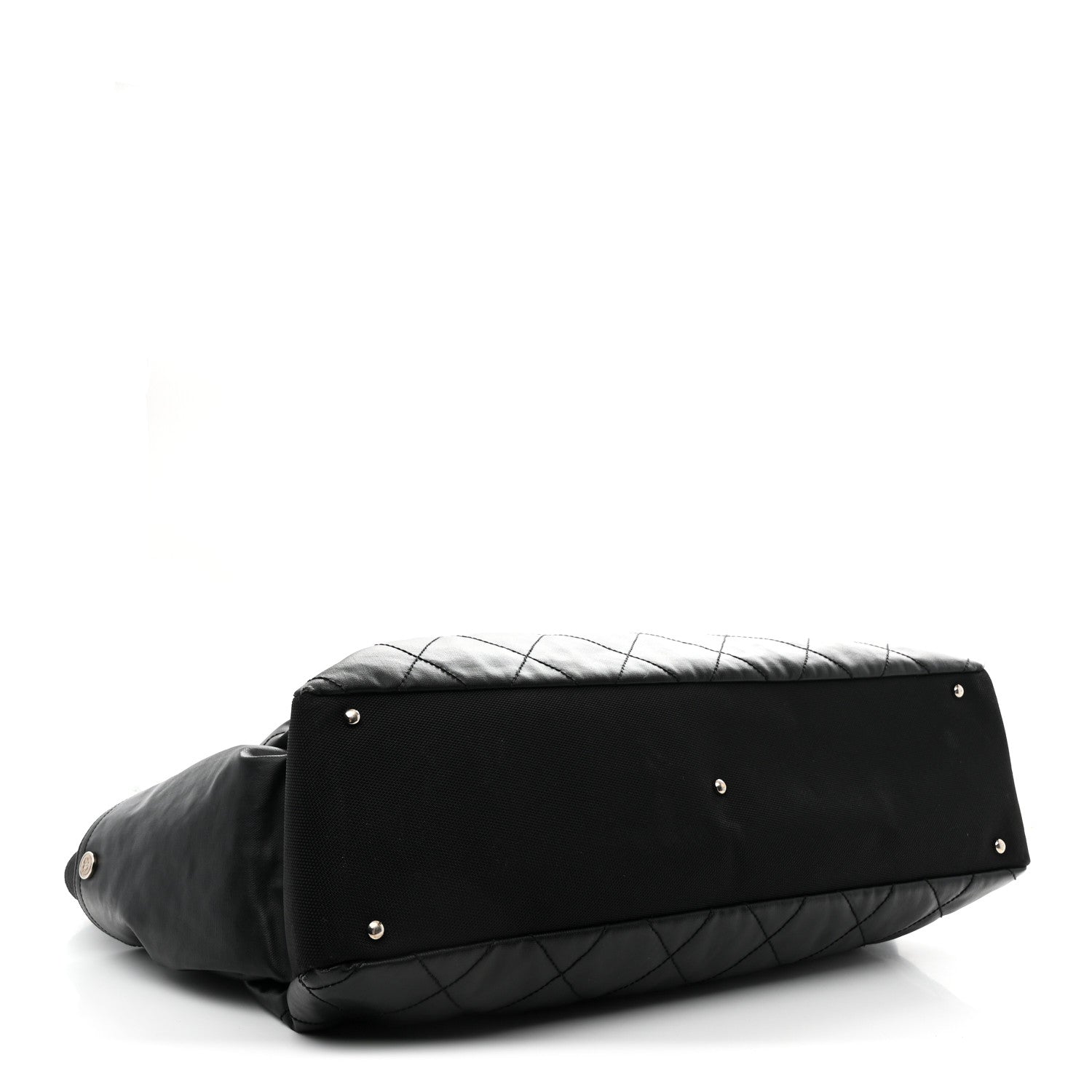 Chanel Coated Canvas Stitched XL Paris Biarritz Tote Black