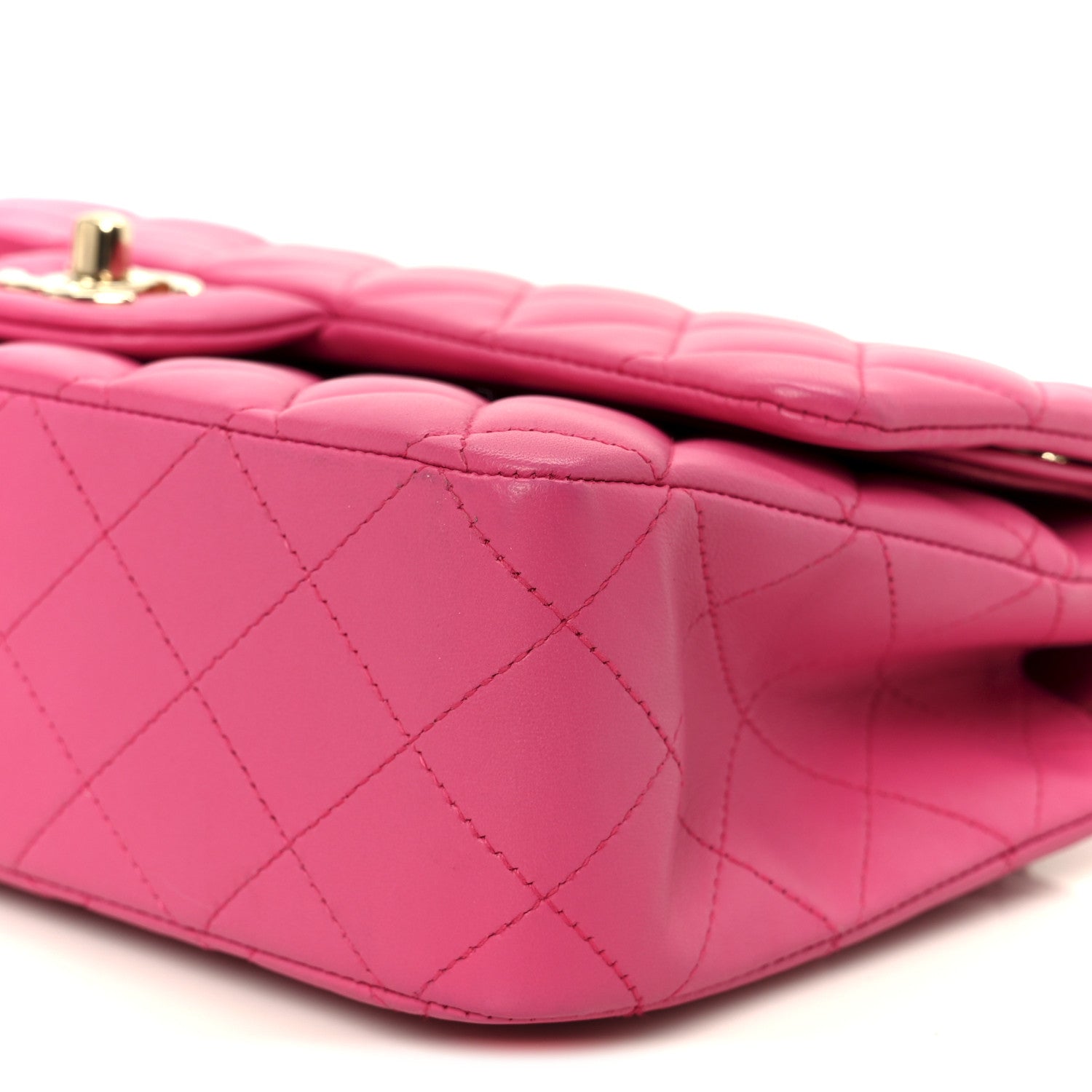 Chanel Lambskin Quilted Medium Double Flap Pink