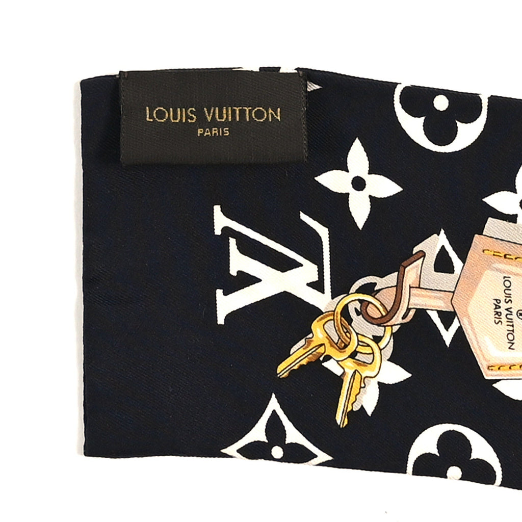 Louis Vuitton Silk Monogram Confidential Bandeau Black