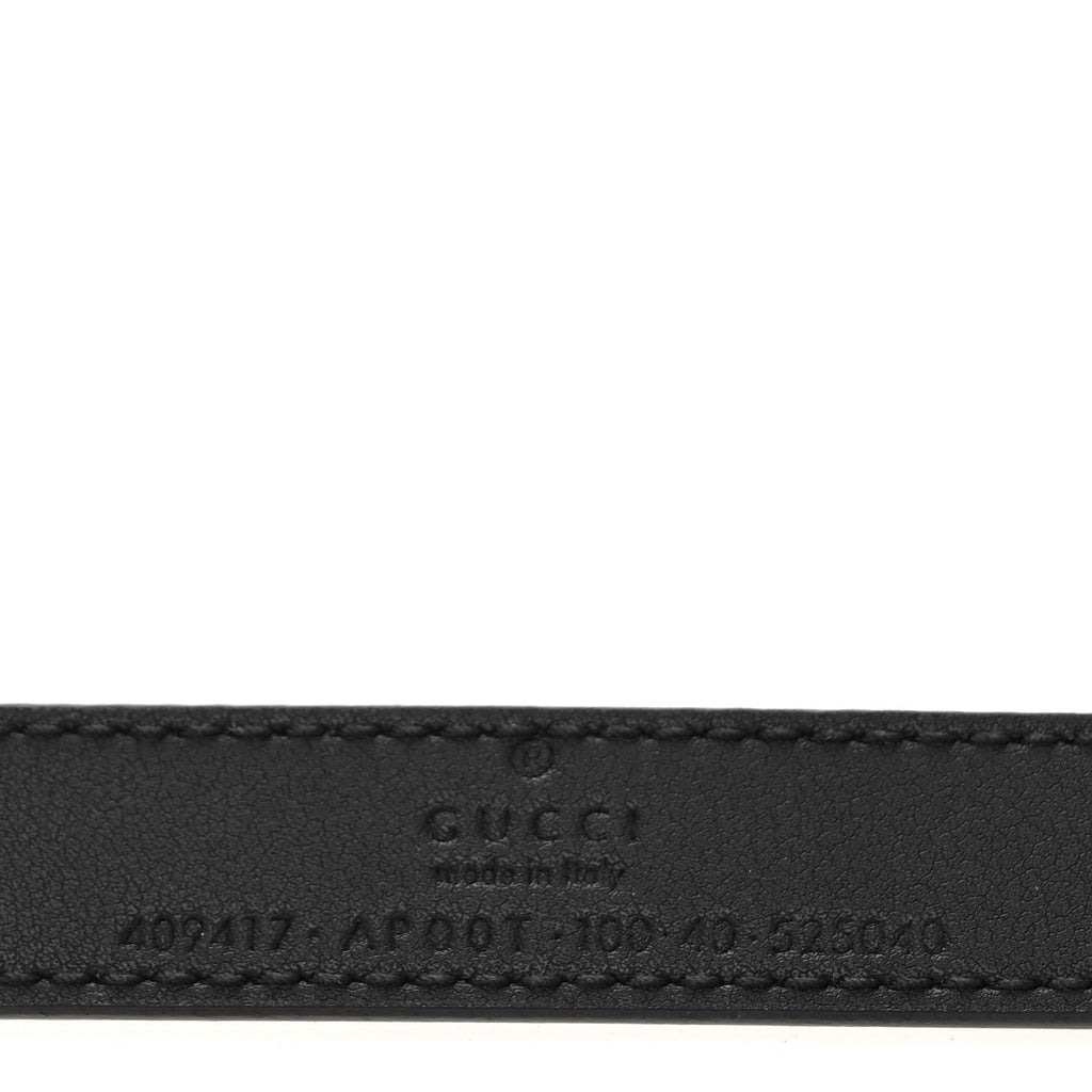 Gucci Calfskin Double G 20mm Belt 100 40 Black