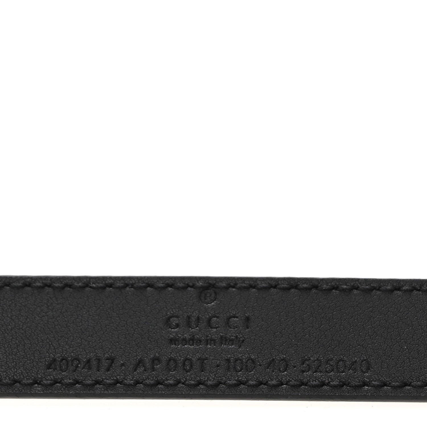 Gucci Calfskin Double G 20mm Belt 100 40 Black