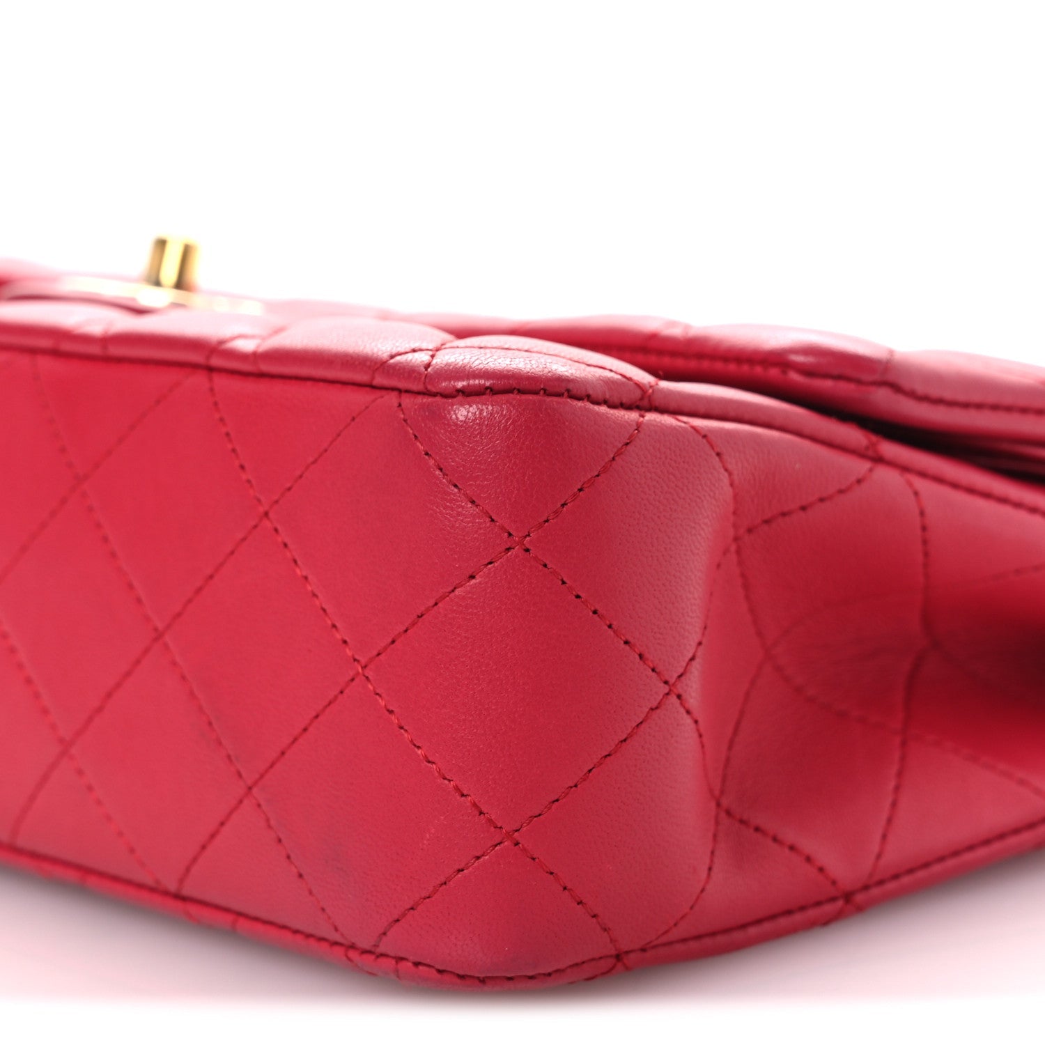 Chanel Lambskin Quilted Medium Double Flap Red