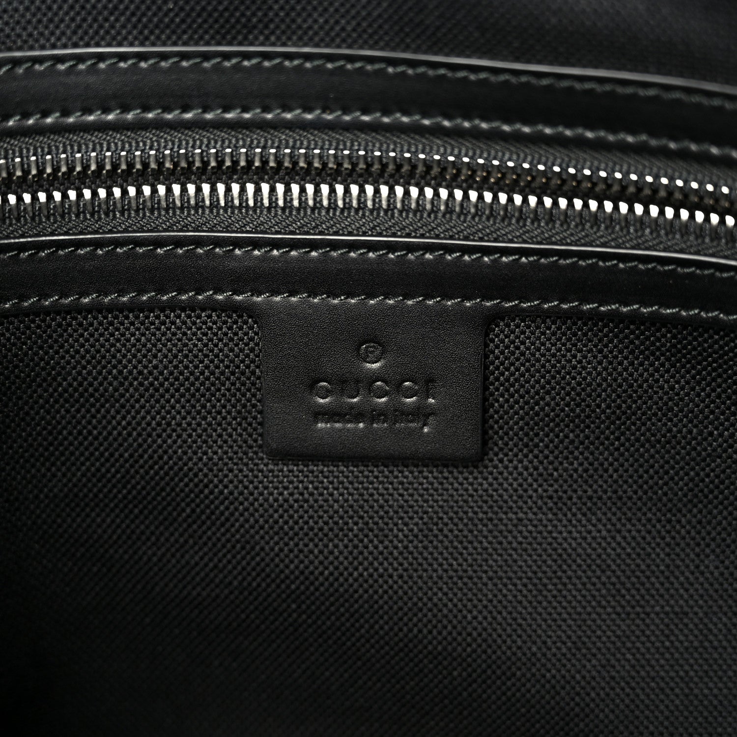 Gucci Soft GG Supreme Monogram Appia Calfskin Web East West Messenger Bag Black Grey