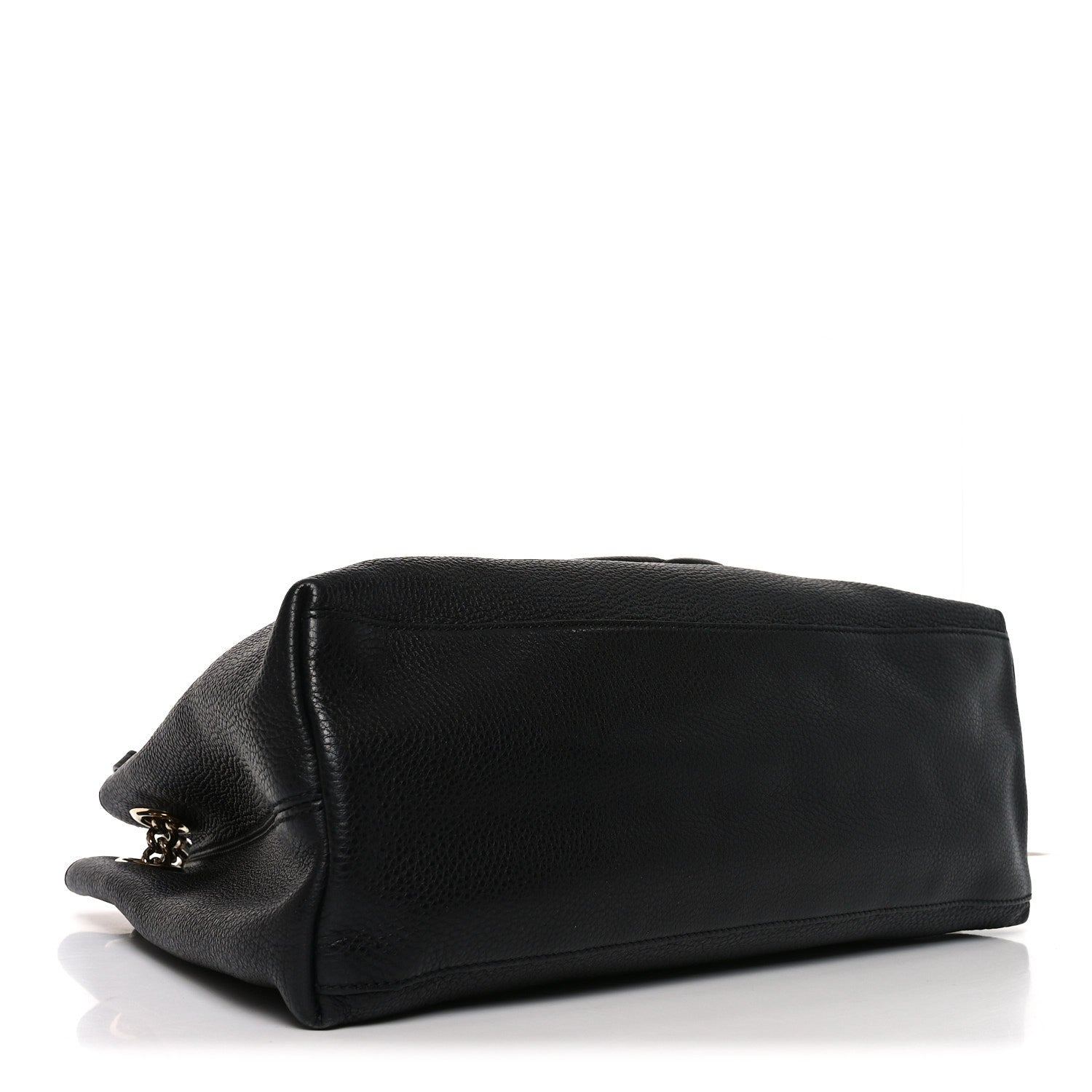 Gucci Pebbled Calfskin Medium Soho Chain Shoulder Bag Black