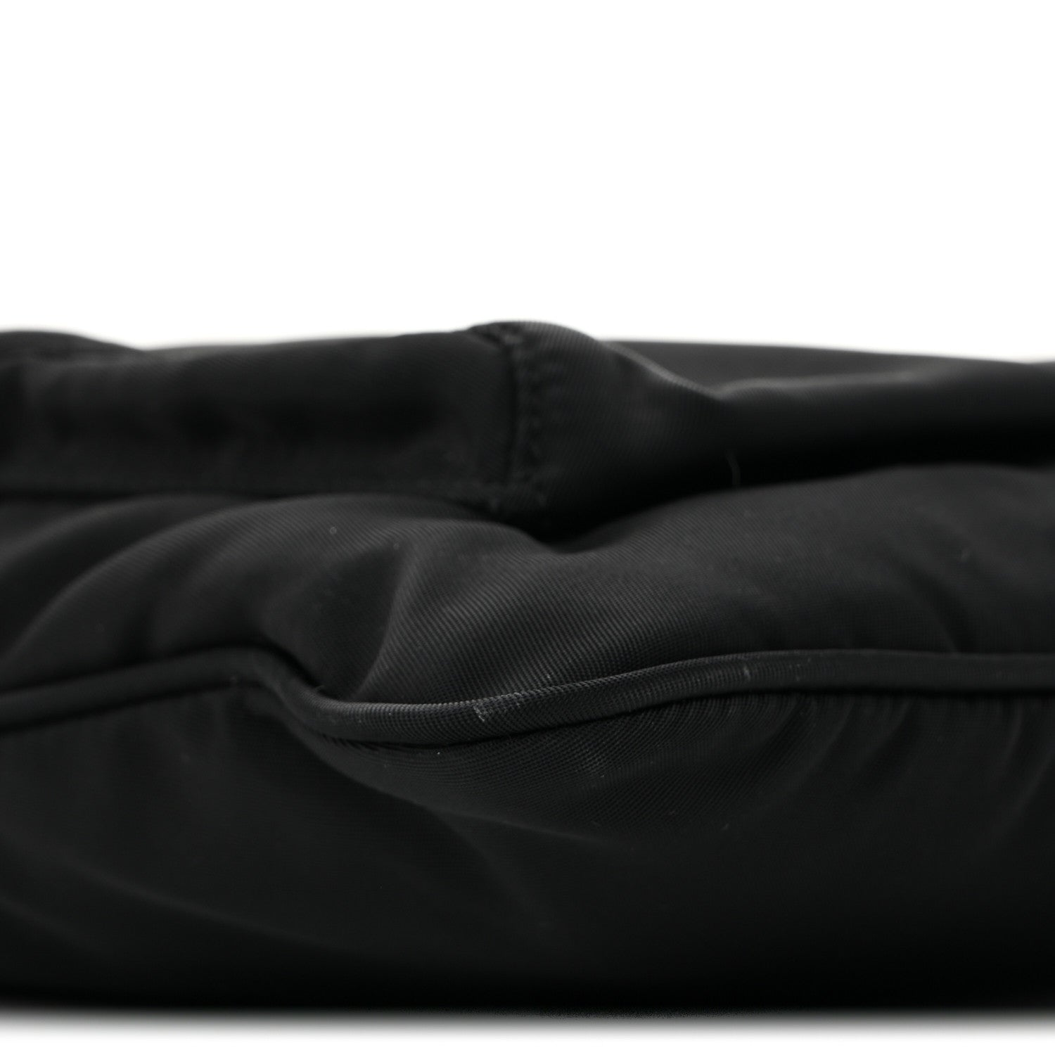 Prada Tessuto Nylon Saffiano Flat Messenger Bag Black