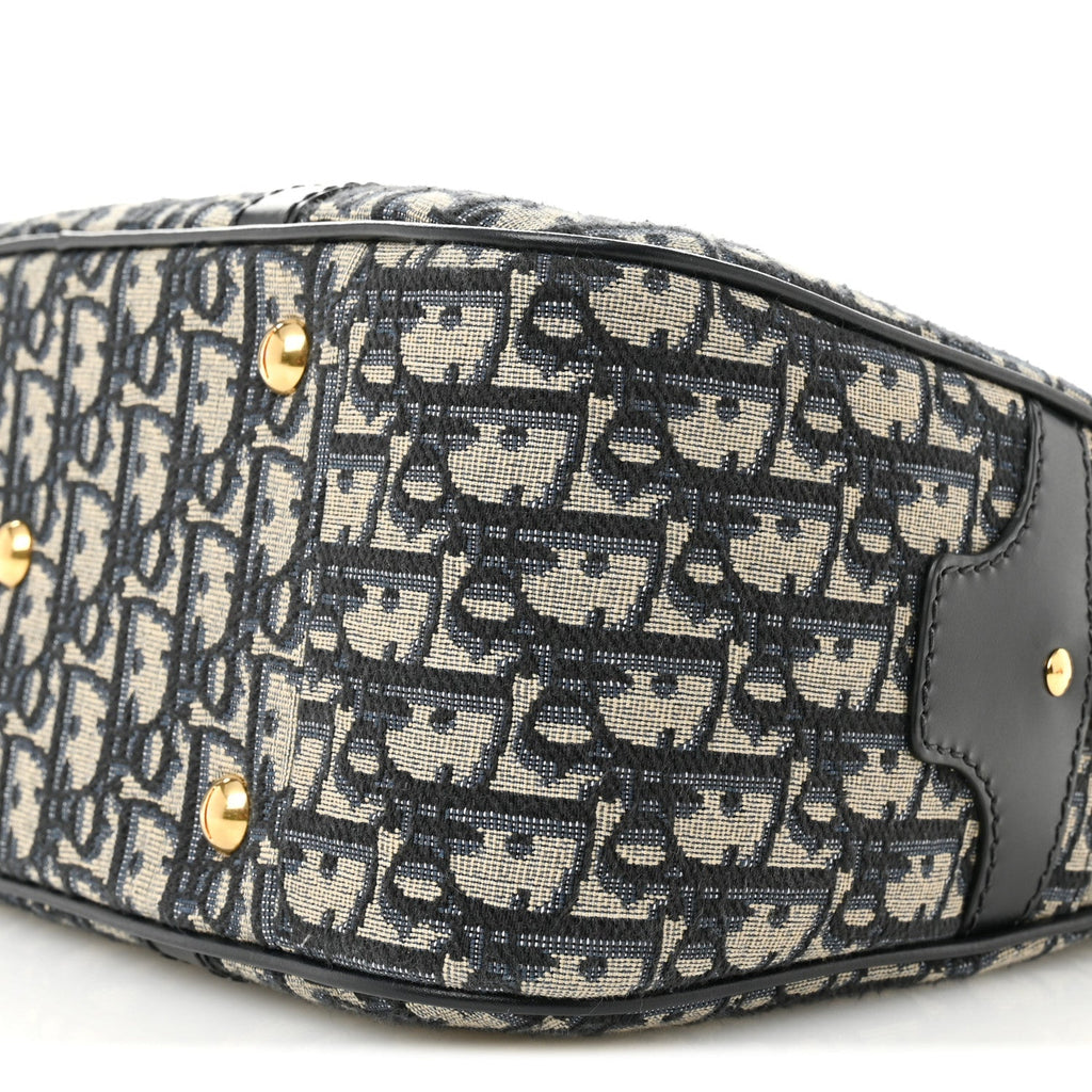 Christian Dior Oblique Large D-Vibe Bowling Bag Navy