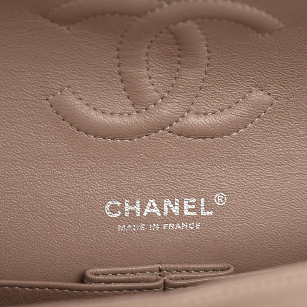 Chanel Caviar Quilted Medium Double Flap Taupe