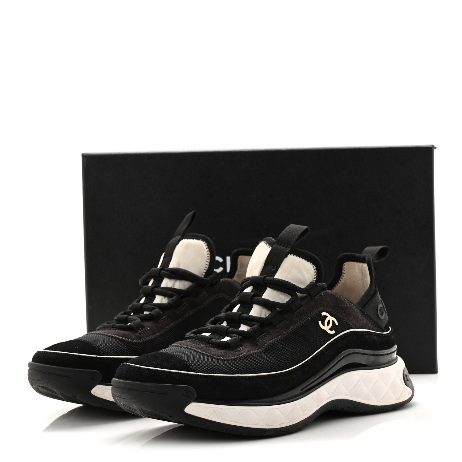Fabric Suede CC Sneakers 39 Black