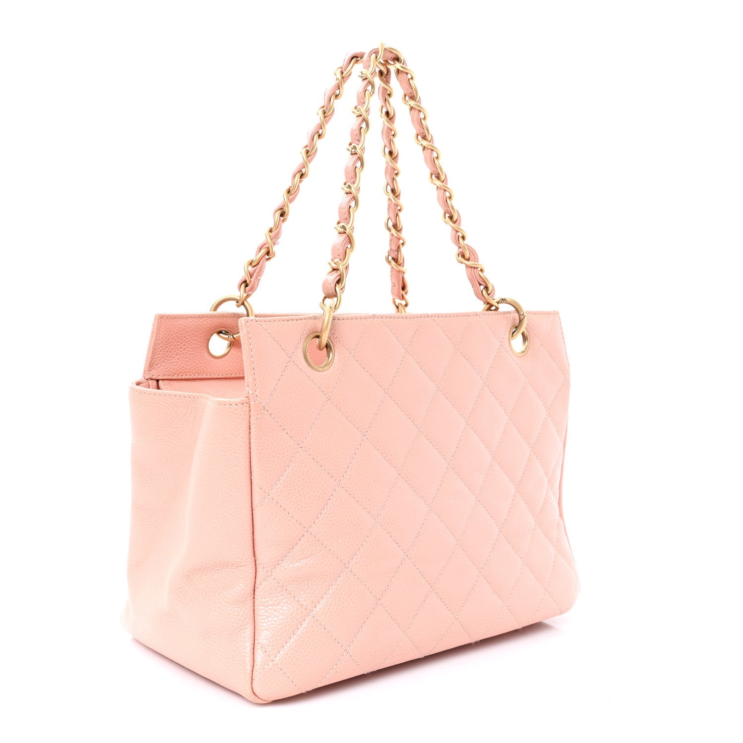 Chanel Caviar Quilted Petit Timeless Shopping Tote PTT Pink